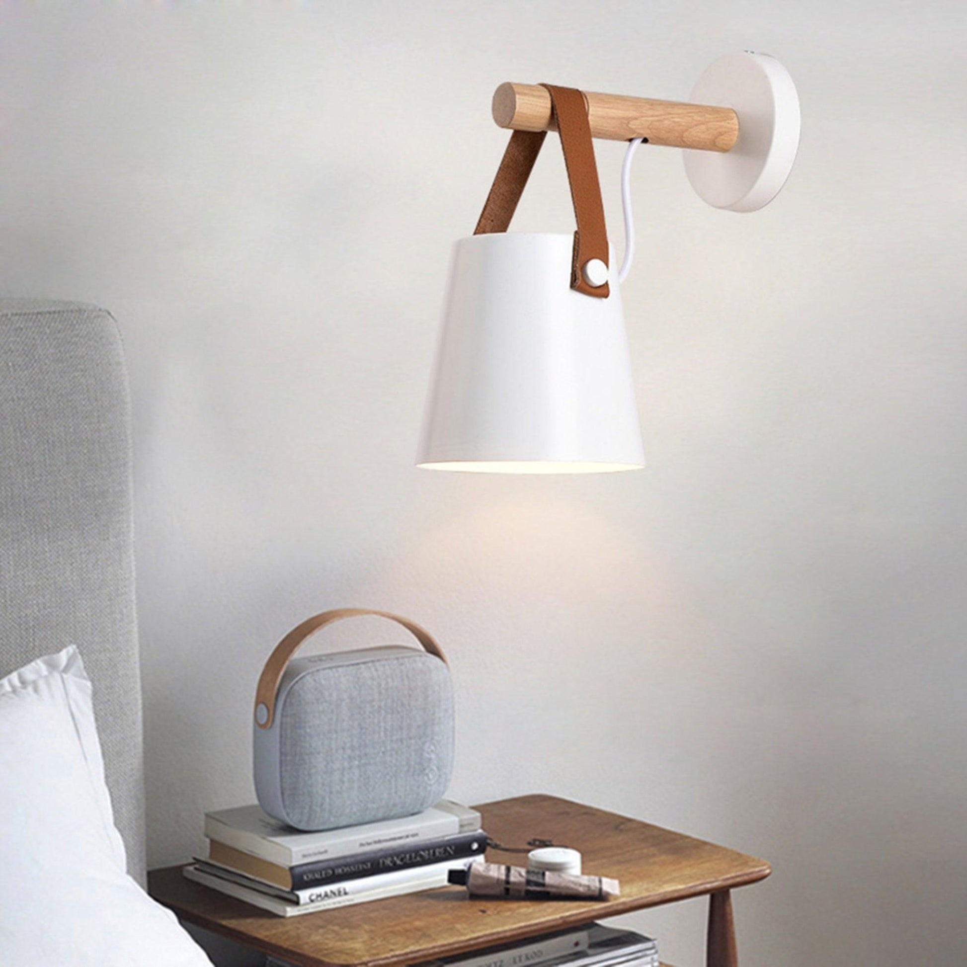 Paxley | Wall Lamp | Conical Wooden Shade | Indoor Lighting