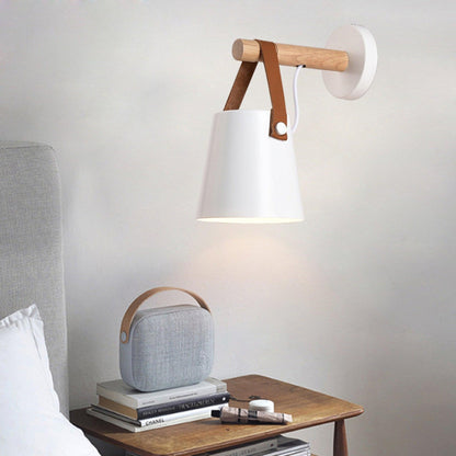 Paxley | Wall Lamp | Conical Wooden Shade | Indoor Lighting