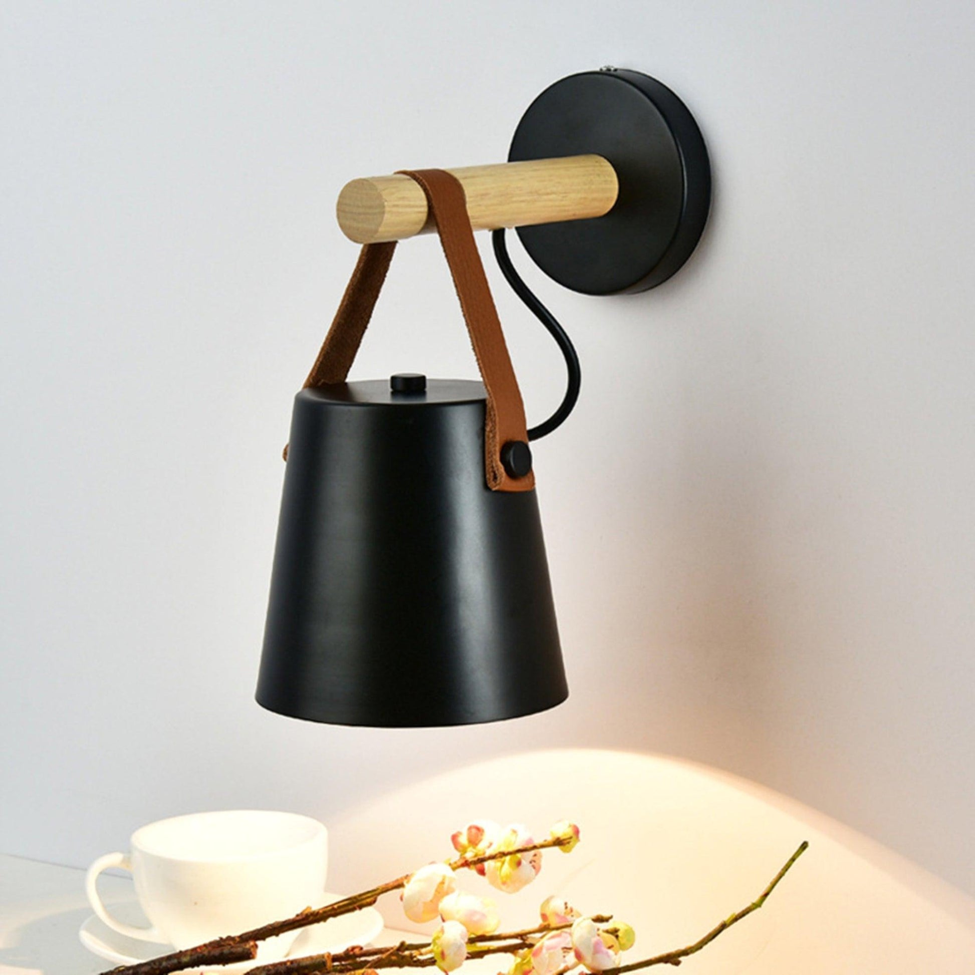 Paxley | Wall Lamp | Conical Wooden Shade | Indoor Lighting