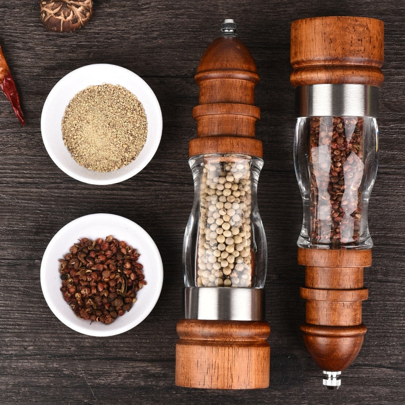 Paxley Coarse Grain Wood Salt and Pepper Mill Set Wood Mills