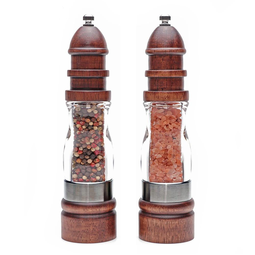 Paxley Coarse Grain Wood Salt and Pepper Mill Set Wood Mills
