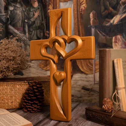 Paxley Heart Wooden Cross