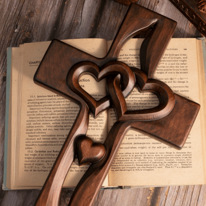 Paxley Heart Wooden Cross