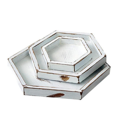Paxley Wooden Tray Set | Rustic Design | Versatile Use | Decoration and Serving