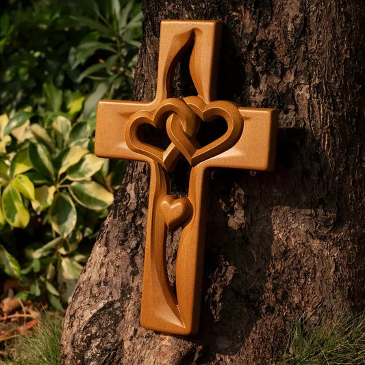 Paxley Heart Wooden Cross