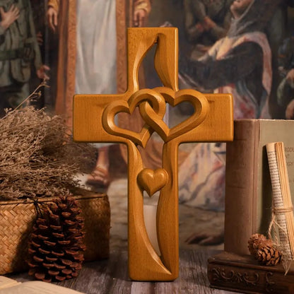 Paxley Heart Wooden Cross