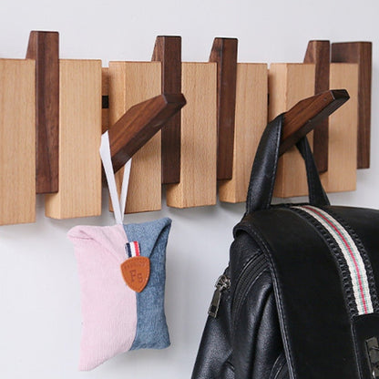 Paxley | Piano Coat Rack | Wall Mounted | Wooden Storage Walnut and beech trees