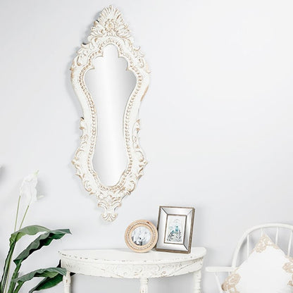 *GIANT* 50" HIGH Ornate Carved Wooden Mirror