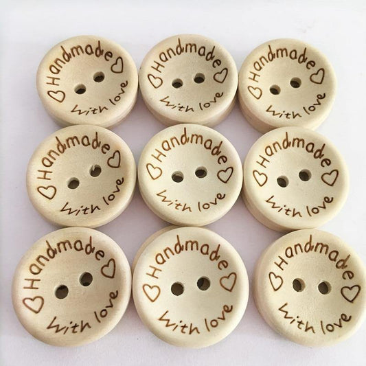 Paxley pieces/pack wooden buttons clothing decoration wedding decor handmade letter love DIY crafting scrapbooking for sewing accessories