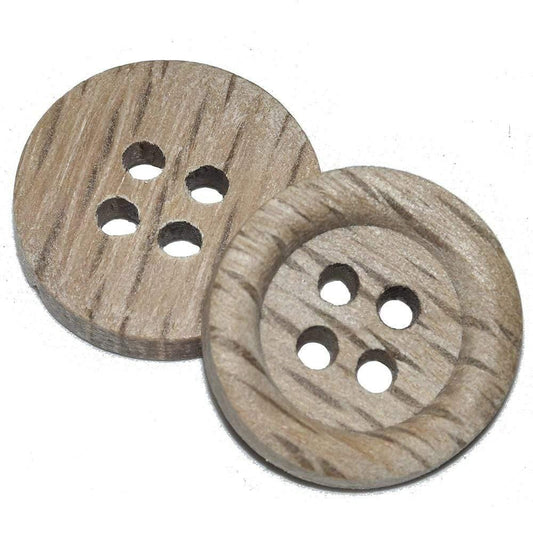 Paxley pieces 30 pieces natural color chestnut wood textured wooden buttons 15-30mm sewing scrapbooking for clothing handmade 4 holes button