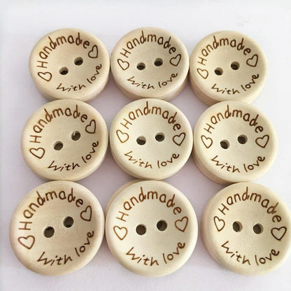 Paxley pieces/pack wooden buttons clothing decoration wedding decor handmade letter love DIY crafting scrapbooking for sewing accessories