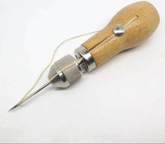 Paxley Schnitz wax line wooden handle sewing awl stitching leather canvas tent sewing needle craft DIY hand-sewn tools