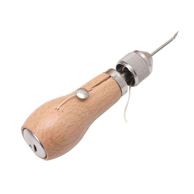 Paxley Schnitz wax line wooden handle sewing awl stitching leather canvas tent sewing needle craft DIY hand-sewn tools