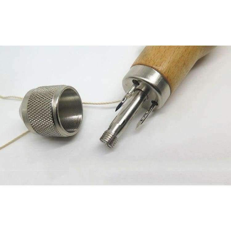 Paxley Schnitz wax line wooden handle sewing awl stitching leather canvas tent sewing needle craft DIY hand-sewn tools