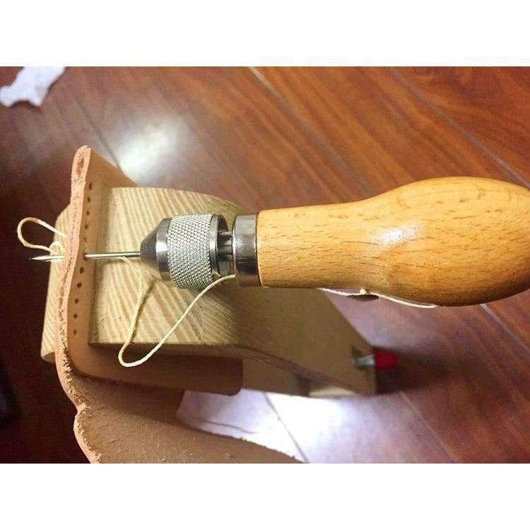Paxley Schnitz wax line wooden handle sewing awl stitching leather canvas tent sewing needle craft DIY hand-sewn tools