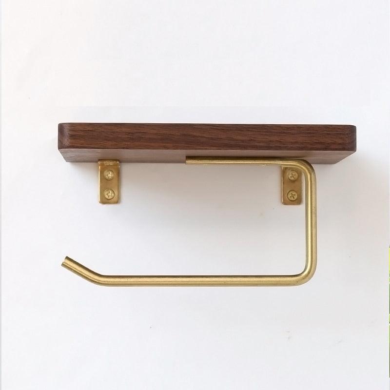 Paxley | Toilet Paper Holder | Wooden with Shelf | Wall Mounted