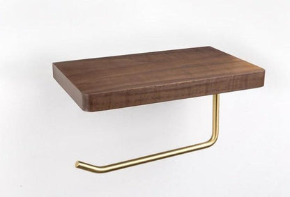 Paxley | Toilet Paper Holder | Wooden with Shelf | Wall Mounted