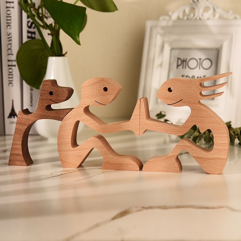Paxley Nordic Dog Sculptures made of Wood