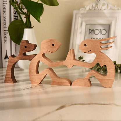 Paxley | Wooden Dog Sculptures | Nordic Design | Decorative Figures Sitzing