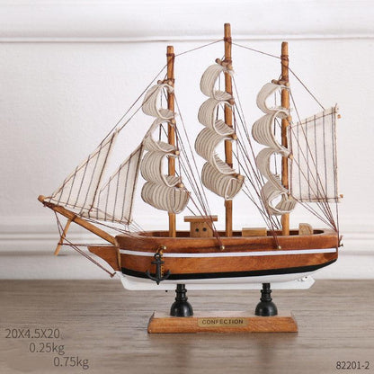 Paxley | Wooden Ship Decor | Maritime Style | Decorative Ornament